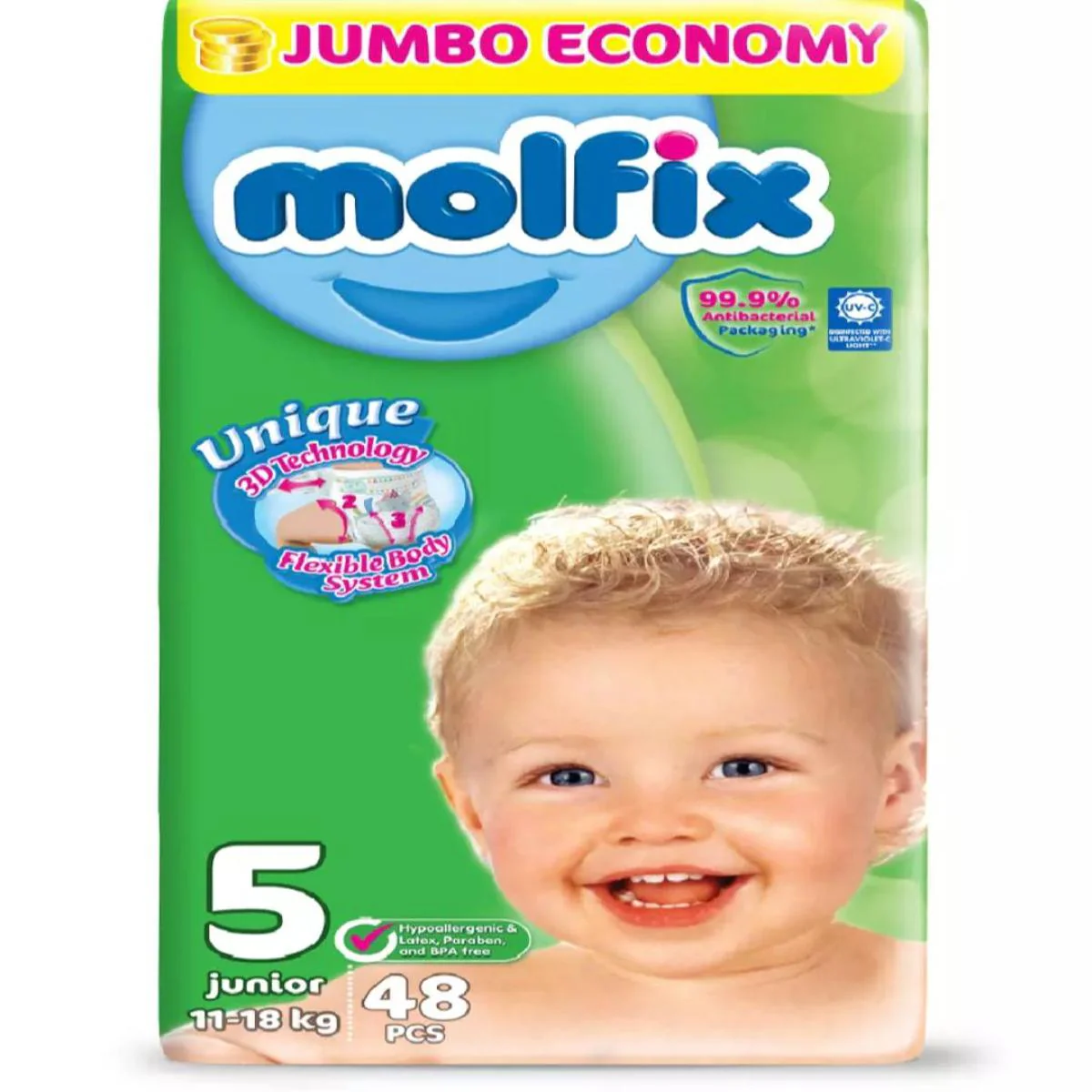 MOLFIX DIAPER 5 (48) JUNIOR(XL)